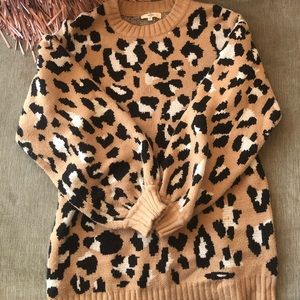 Amazing Lace Oversized Cheetah Sweater 🐆⚡️🤍
